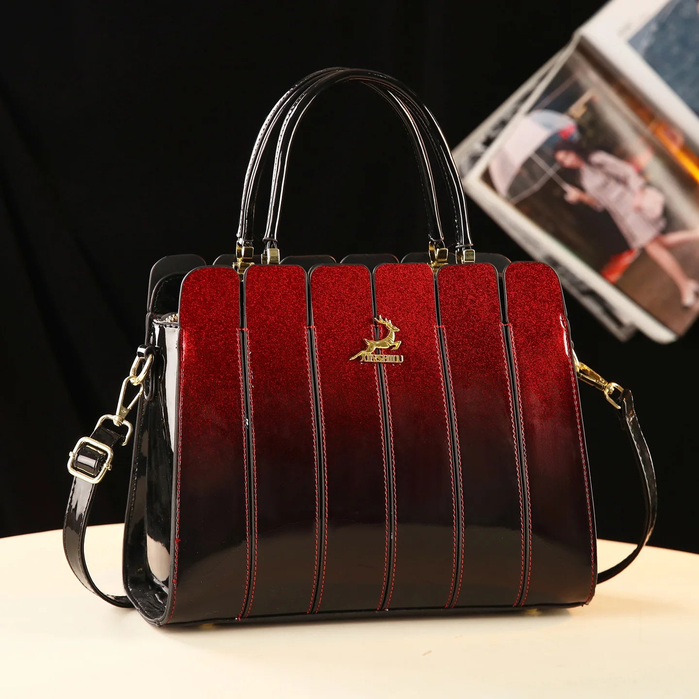 Bright Leather Stylish Bag