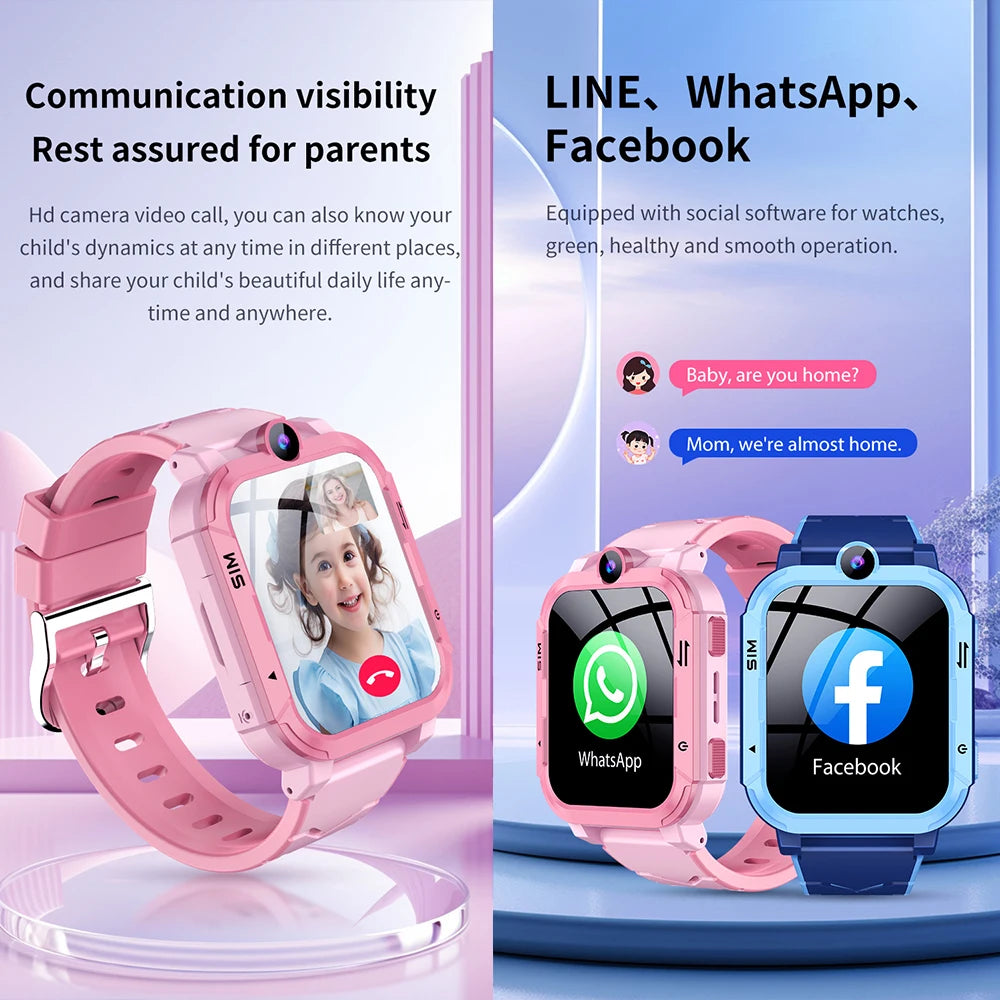 Smart Watch Kids GPS WiFi Tracking Location Video Call SOS APP Download Monitor