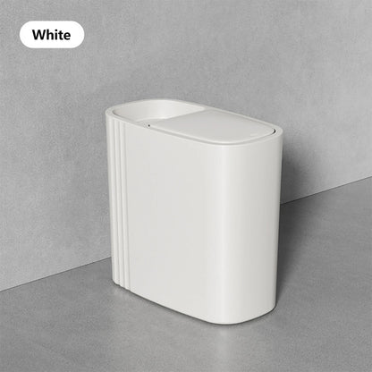 Large Capacity Bathroom Trash Can with Lid Odor