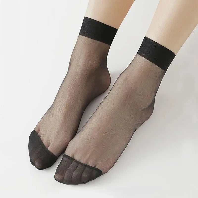 10-50Pairs Transparent Ultrathin Sexy Crystal Short Ankle Sock