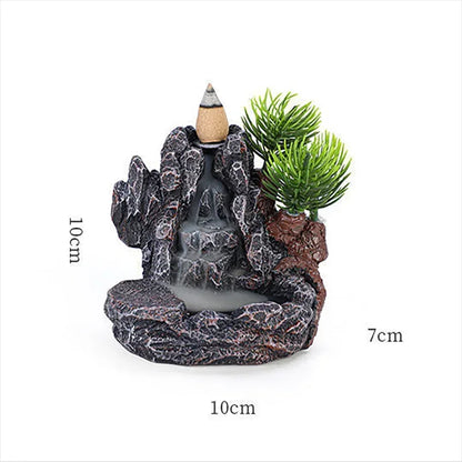 Backflow Incense Holder Waterfall Incense Burner Home Decor Aromatherapy