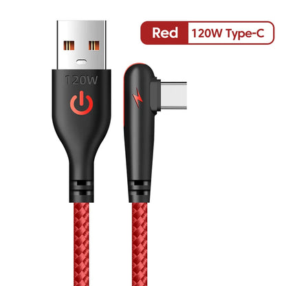Type-C Cable 90 Degree Elbow Mobile Phone Fast Charging