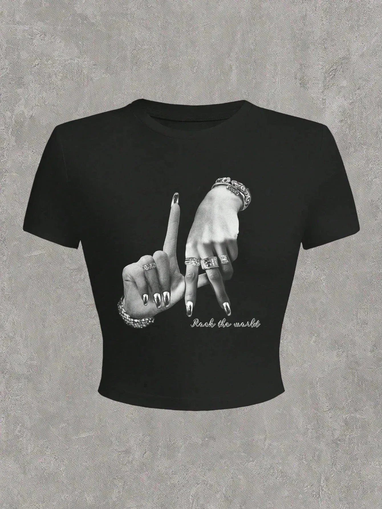 Casual Hip Hop Print Short Sleeve T-shirt