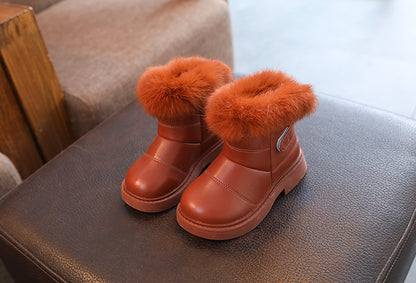 Britain Style Casual Plush Winter Soft Short Boots