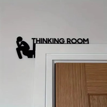 1pc Modern Metal Toilet Door Sign