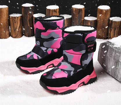 Winter Plush Waterproof Fabric Non-Slip Snow Boots