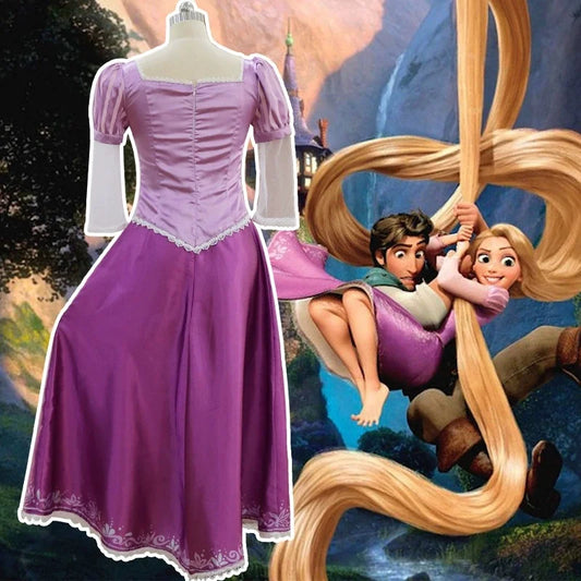 Tangled Rapunzel Long Hair Princess Cosplay Costume