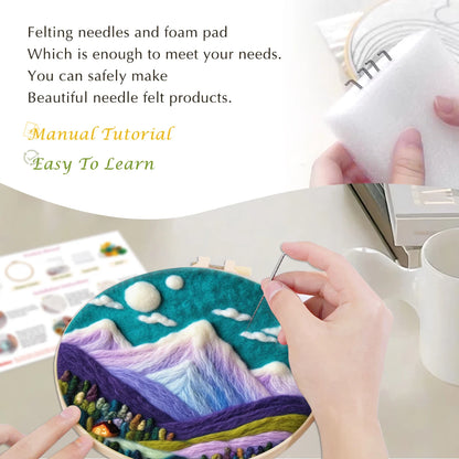 Needle Felting Kit Wool Painting Kit DIY Felt Wool Needle Felt Set