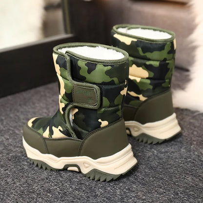 Winter Plush Waterproof Fabric Non-Slip Snow Boots