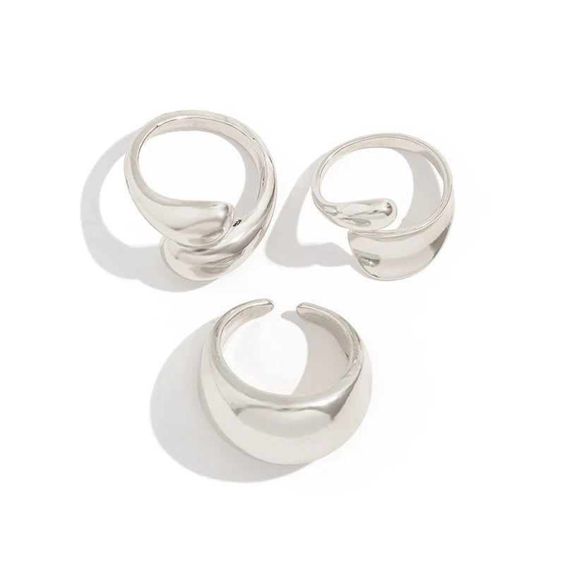 DANA 4Pcs Irregular Rings Set