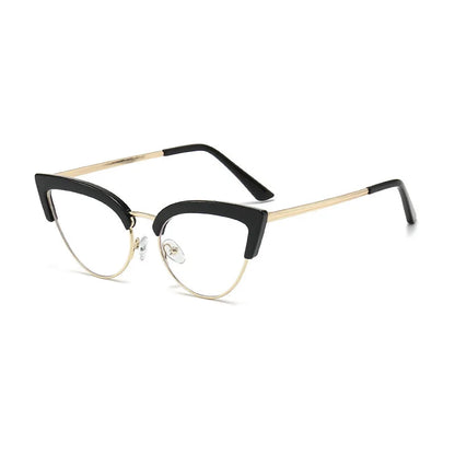 Metal Cat Eye Reading Glasses Anti-blue Light High-definition Protective Lens Reading Glasses