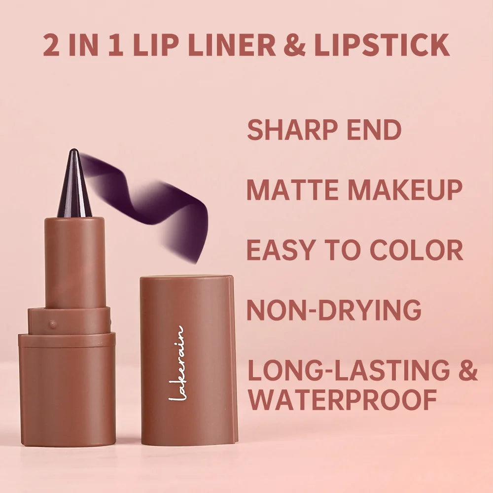 Lip Liner & Lip Gloss Set Shiny Long Lasting Moisturizing Lip Makeup
