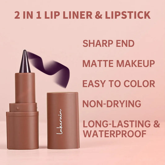 Lip Liner & Lip Gloss Set Shiny Long Lasting Moisturizing Lip Makeup