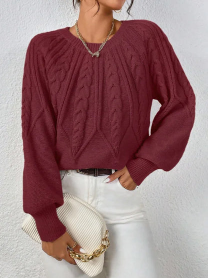 Elegant Casual Knitted Hoodie Thickened Warm Commuting Thread Sweater