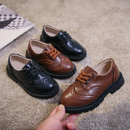 Leather Lace-up Kids Oxfords Classic Soft 26-36 Shoes