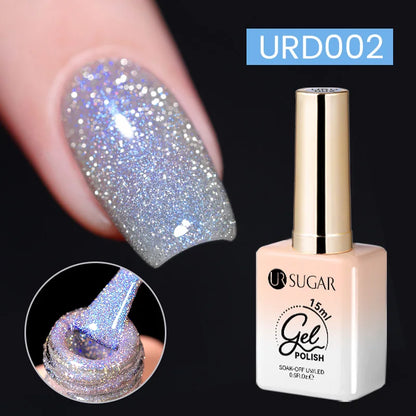 15ml Sliver Reflective Nail Gel Polish Shining Glitter