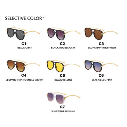 Vintage Knot Leg Oversize Square Cat Eye Sunglasses