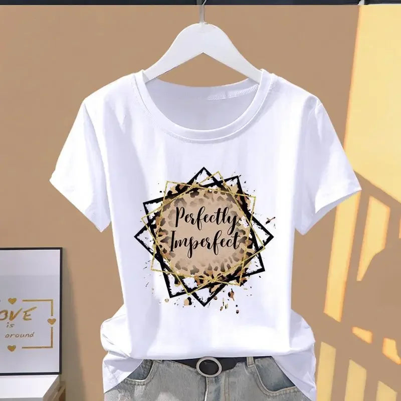 Casual Explosive Leopard Print Short-sleeved T-shirt