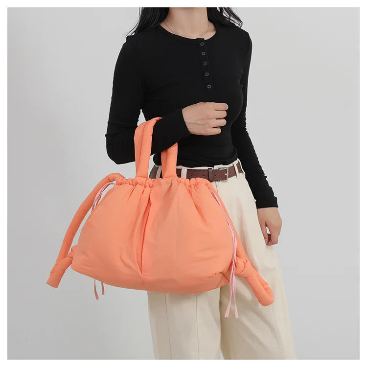 Down Padded Jacket Single Shoulder Tote Bag