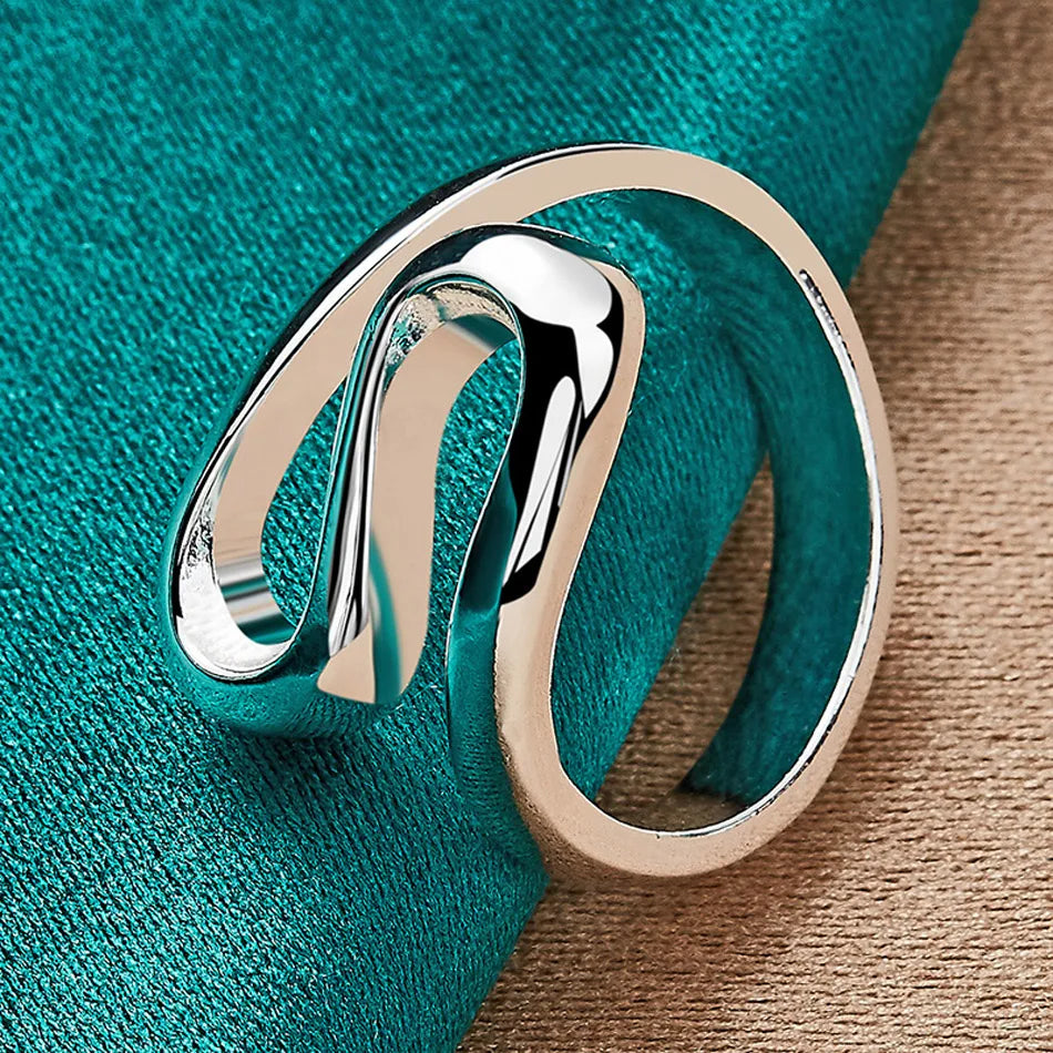 925 Sterling Silver Snake Charm Rings
