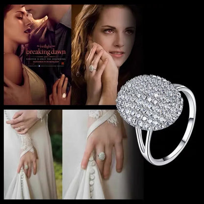 Authentic S925 sterling silver set with diamond Twilight Breaking Dawn Bella Rings
