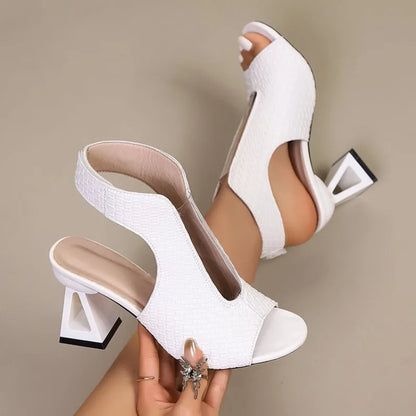 Fish Mouth Open Toe Casual High Heel Sandals