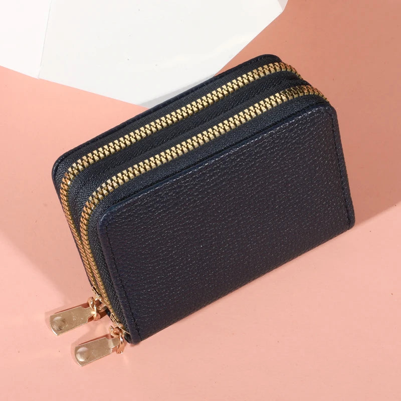 Short Coin Purse With Zipper Wallet