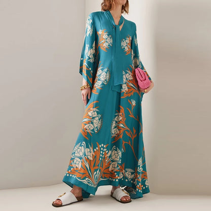 Ethnic Print Boho Long Dress