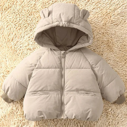 Boys Girls Thickened Down Coats Baby Winter Warm Hooded Jackets