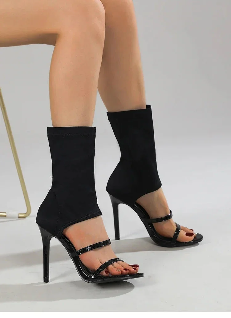 Sexy Stretch Boots High Heels Shoes