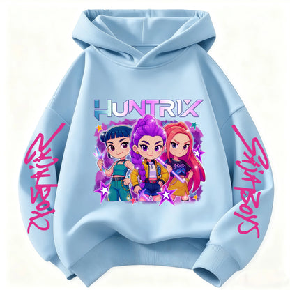 Sky Blue Sweatshirt  Hunter Rumi Derpy Cartoon Warm Thick Hoodie