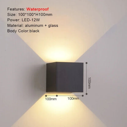 IP65 LED Wall Lamp Outdoor Sconce Balcony Porch Light