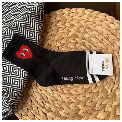 Korean Polka Dot Love Socks