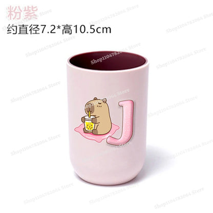 Kawaii Capybara Child Mouthwash Cups Creative Cartoon