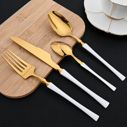 16pcs Dinnerware Stainless Steel Tableware Set