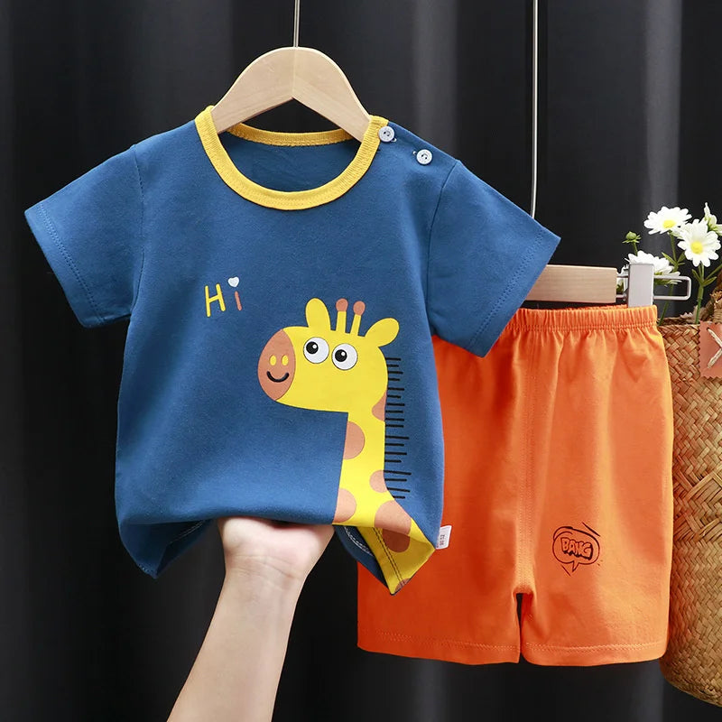 Short-Sleeved T-Shirt Baby Cute Cartoon Outfit