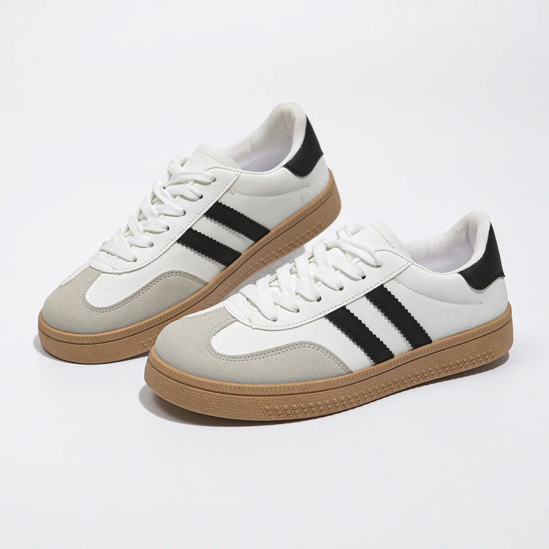 Casual Lace Up Flats Tennis  Walking Sneakers