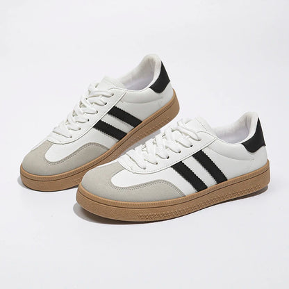 Casual Lace Up Flats Tennis  Walking Sneakers