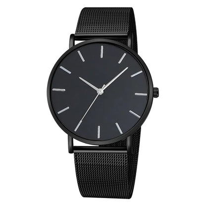 Luxury Metal Mesh Quartz Elegant Rose Gold Wristwatch