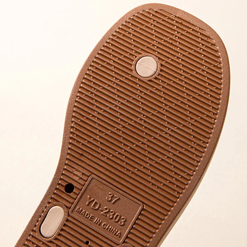 Mixed Platform Flip Flops Thick Bottom Slippers