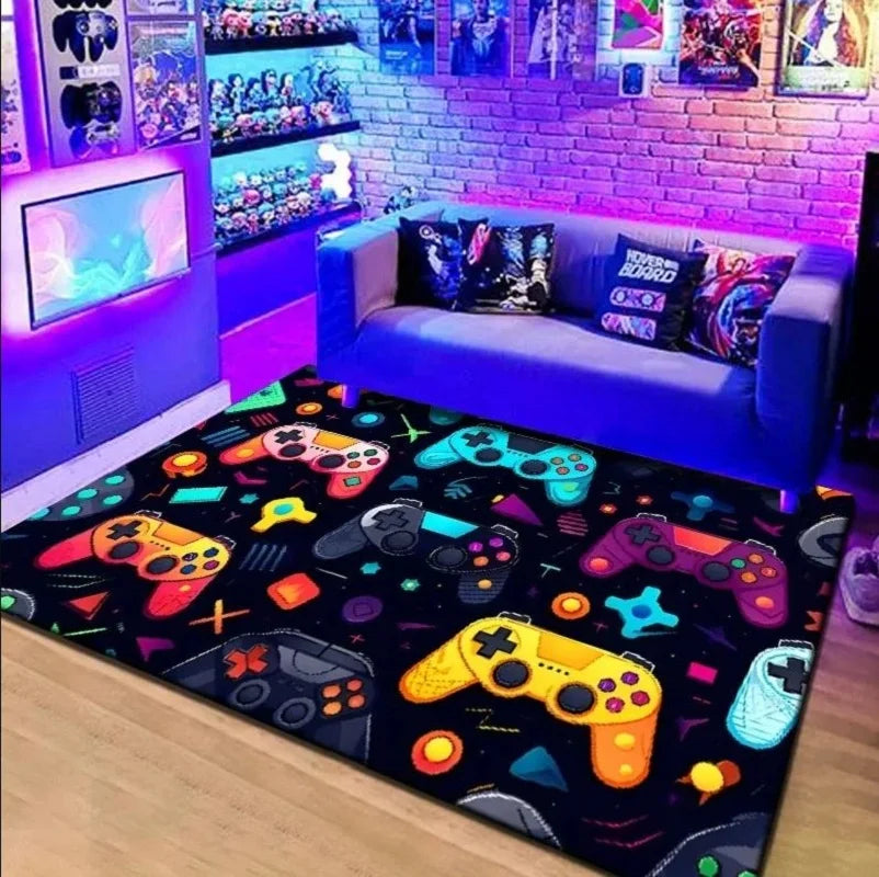 1PC Cyberpunk Style Gamepad Crystal Velvet Carpet