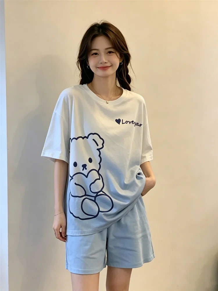 Short Summer Pajamas Sleep Lounge Pajamas Sets