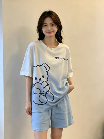 Short Summer Pajamas Sleep Lounge Pajamas Sets