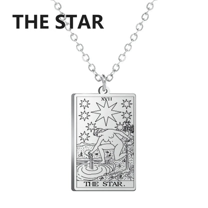 Stainless steel Classic Tarot Pendant Necklace
