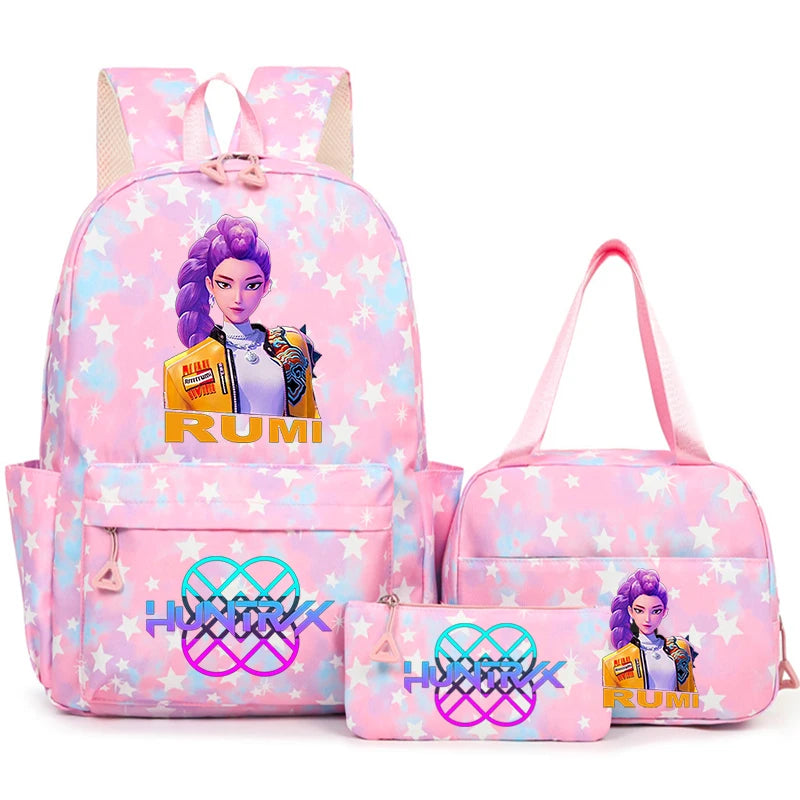 3Pcs/Set KPop Demon Hunter School Bags