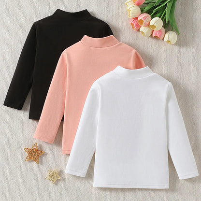 1/2/3piece Autumn And Winter Thick Base Shirt Warm Mid Neck Hoodie