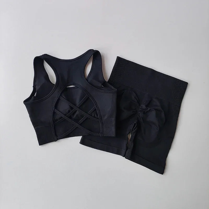 Seamless Yoga Sexy Sport Bra Set