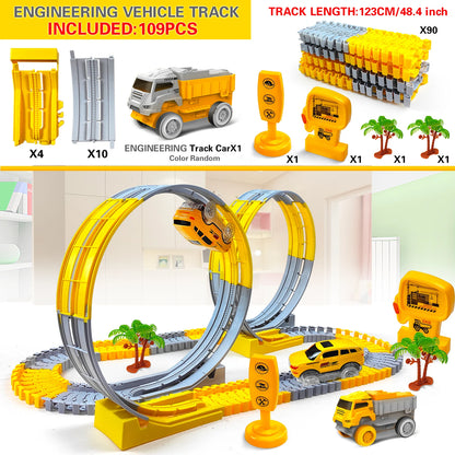 Magical Climbing Race Track Car Toy Vehicle LED Light Electronics Car