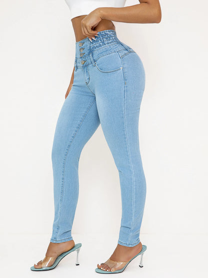 High-Waisted Stretch Sexy Slim Fit Jeans Pants