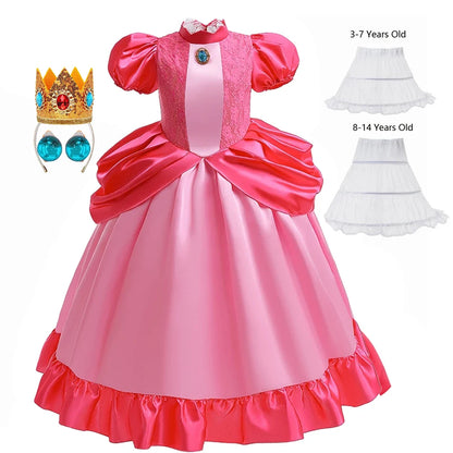 Peach Princess Daisy Cosplay Costume Rosalina Dress